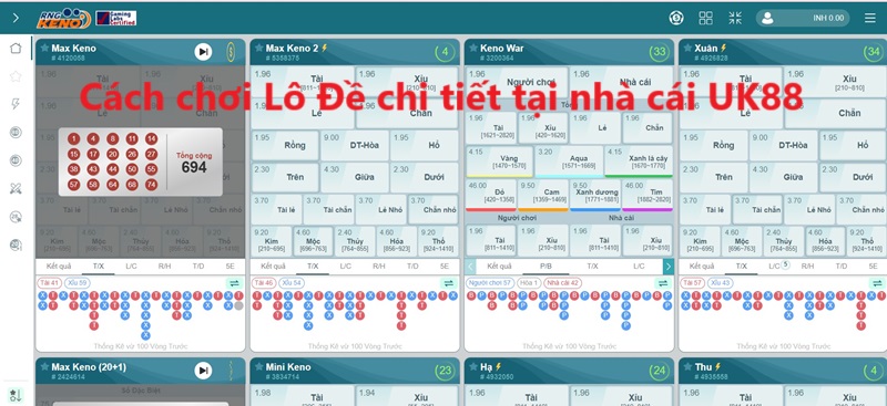 Lô Đề UK88 4 Keno Thần Tài