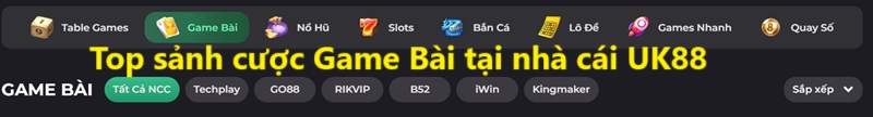 Game Bài UK88 2 Top sảnh cược Game Bài tại nhà cái UK88